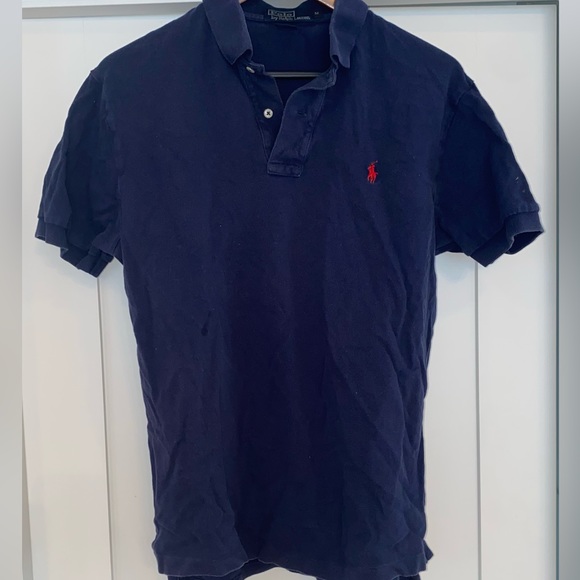 Ralph Lauren - Classic Navy Polo Shirt (M) - Picture 3 of 5